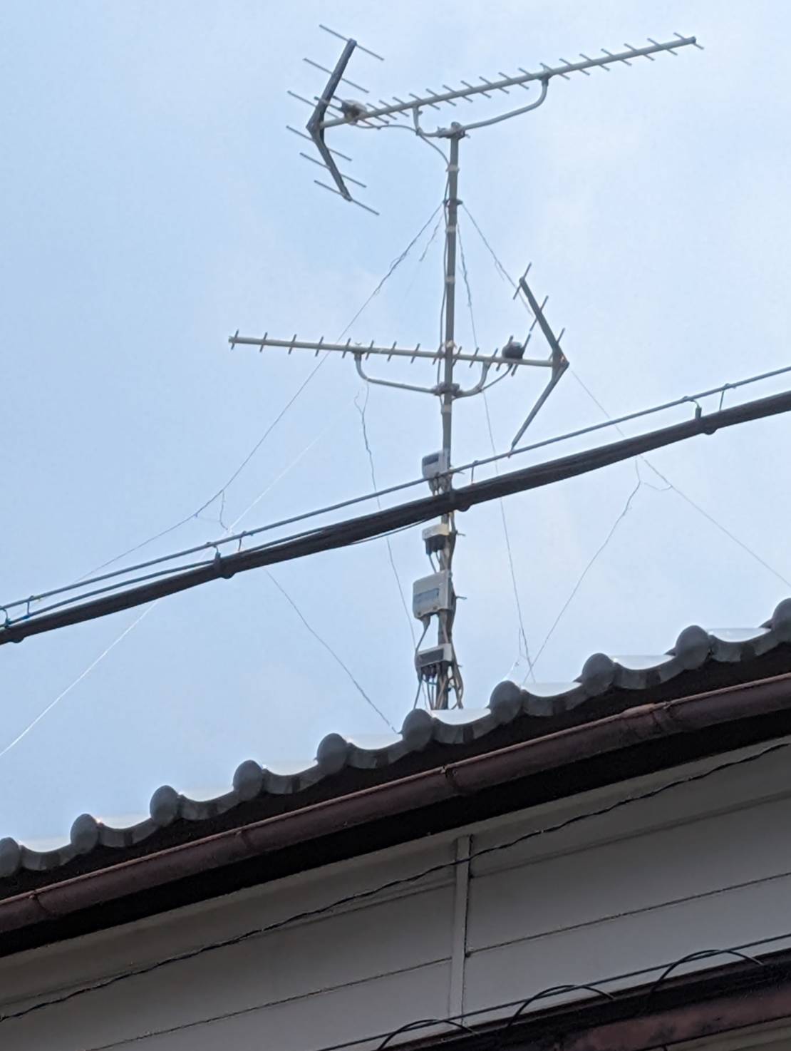 雷によるアンテナ不調のアンテナ改修工事